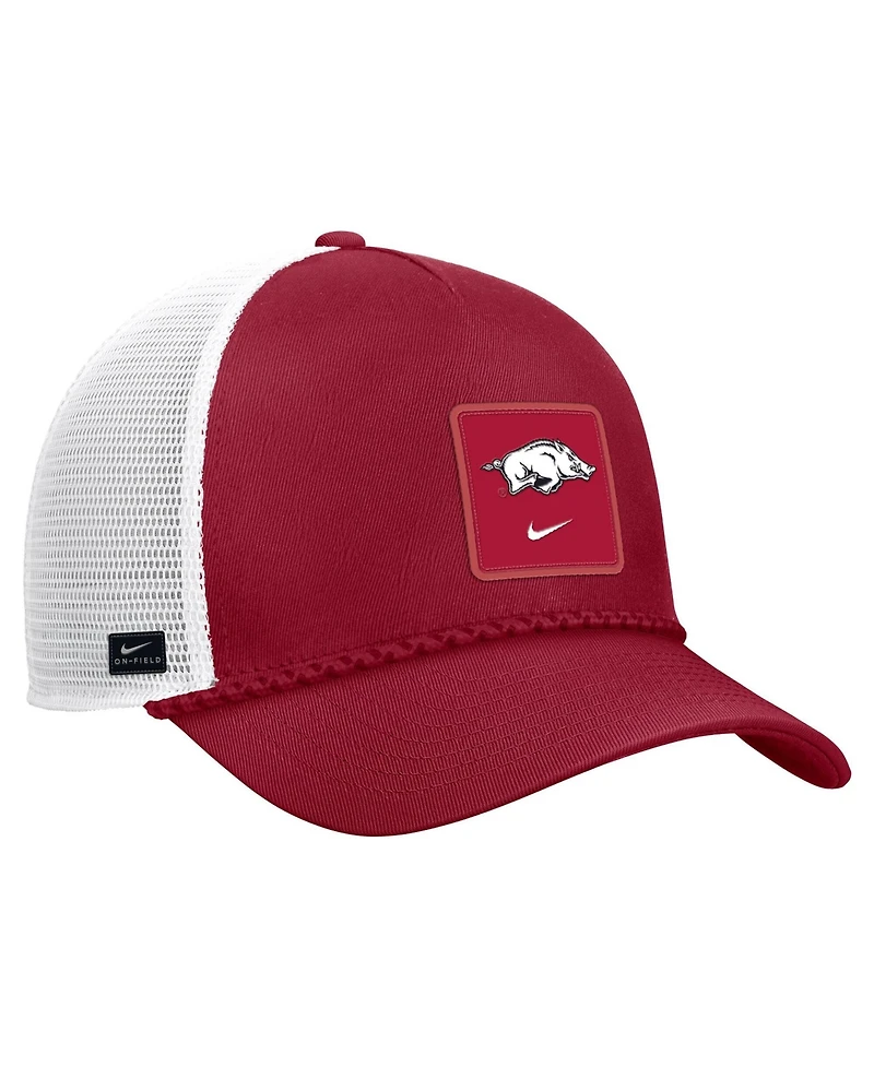 Nike Men's Cardinal Arkansas Razorbacks 2026 On-Field Rope Adjustable Trucker Hat