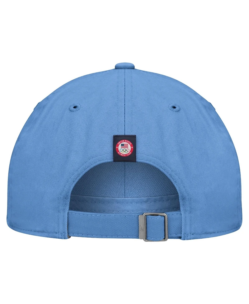 Nike Big Boys and Girls Light Blue Team Usa Club Unstructured Adjustable Hat