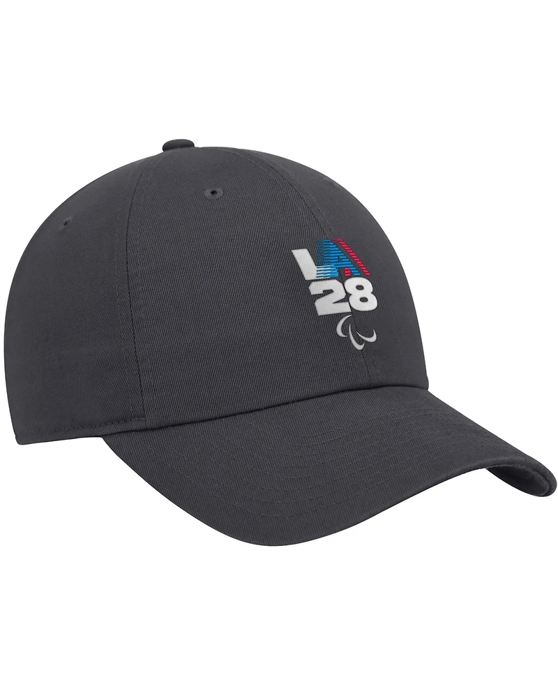 Nike Big Boys and Girls Anthracite LA28 Summer Paralympics Retro Stripe Club Adjustable Hat
