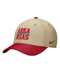 Nike Men's Beige/Cardinal Arkansas Razorbacks Dri-fit SwooshFlex Hat