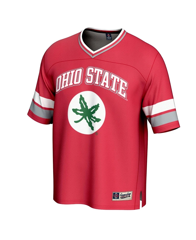 Gameday Greats Men's Scarlet Ohio State Buckeyes Spirit Football Jersey