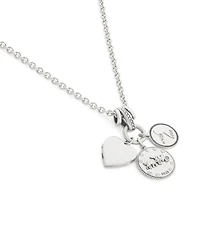 Coach Silver Heritage Charm Pendant Necklace