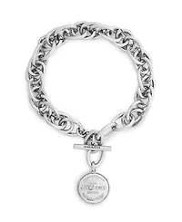 Coach Antique Silver Heritage Twist Link Bracelet