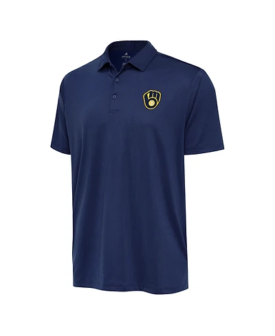 Antigua Men's Navy Milwaukee Brewers Big Tall Ellipse Polo Shirt
