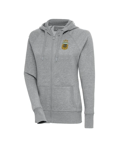Antigua Women's Argentina National Team Victory Heavyweight Full-Zip Cotton-Blend Hoodie