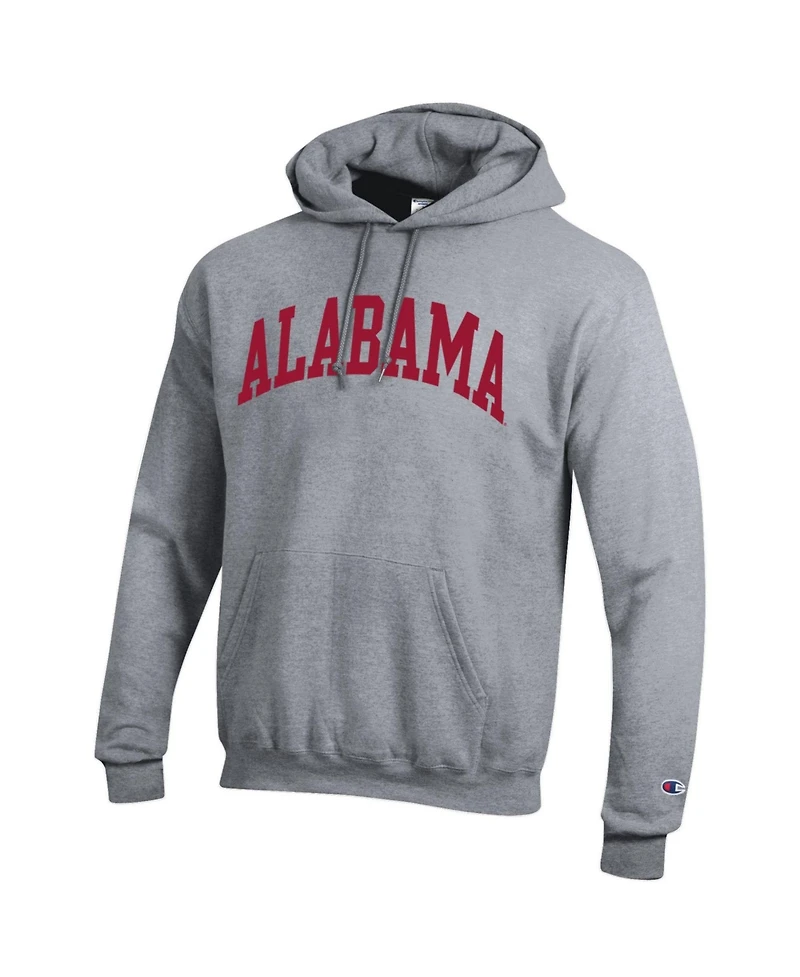 Champion Men's Heather Gray Alabama Crimson Tide Basic Arch Fleece Pullover Hoodie