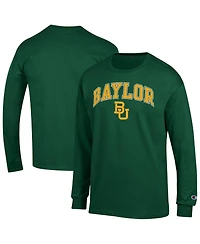 Champion Men's Champion Green Baylor Bears Arch Over Logo Long sleeves T-Shirt