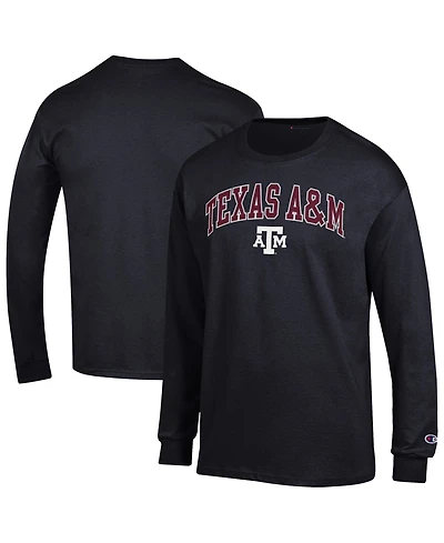 Champion Men's Champion Black Texas A&M Aggies Arch Over Logo Long sleeves T-Shirt