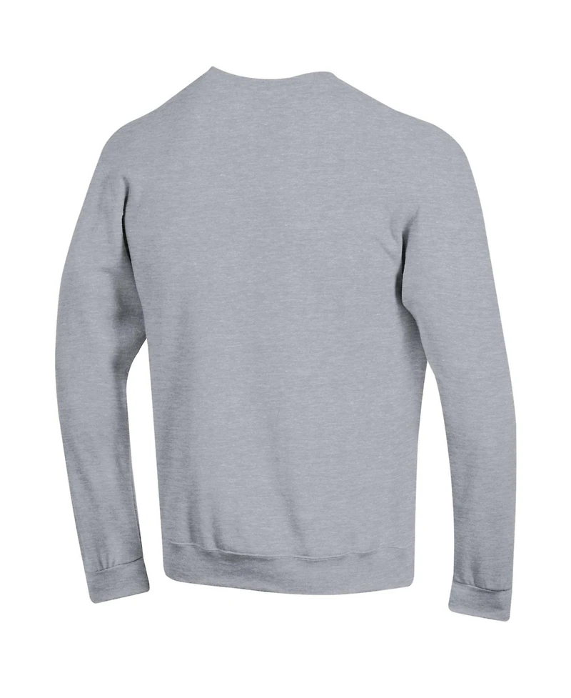 Champion Men's Heather Gray Penn State Nittany Lions Basic Arch Fleece Pullover Sweatshirt