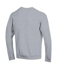 Champion Men's Heather Gray Penn State Nittany Lions Basic Arch Fleece Pullover Sweatshirt