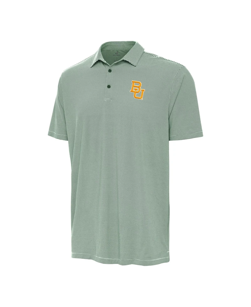 Antigua Men's Green/White Baylor Bears Twine Polo Shirt