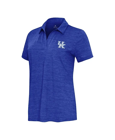 Antigua Women's Heather Royal Kentucky Wildcats Layout V-Neck Polo Shirt