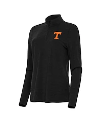 Antigua Women's Heather Black Tennessee Volunteers Bright Quarter-Zip Top