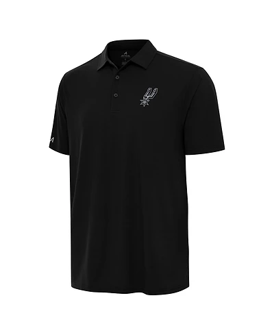 Antigua Men's Black San Antonio Spurs Era Polo Shirt