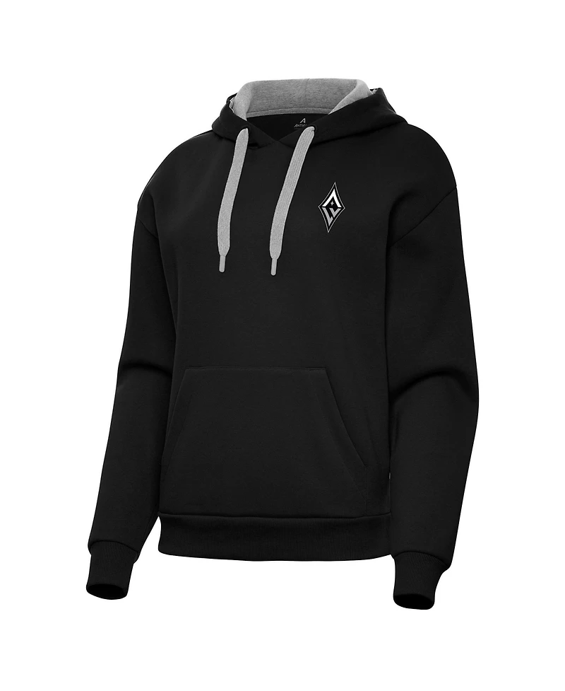 Antigua Women's Black Las Vegas Aces Victory Pullover Hoodie