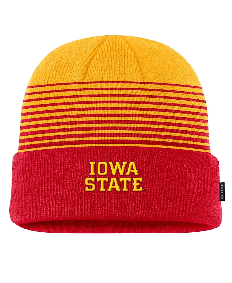 Nike Men's Cardinal/Gold Iowa State Cyclones 2026 On-Field Gradient Terra Cuffed Knit Hat