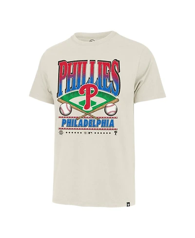 '47 Brand Men's Tan Philadelphia Phillies Straight Shot Two Franklin T-Shirt