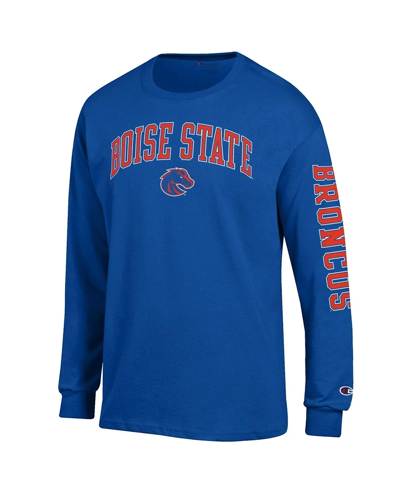 Champion Men's Royal Boise State Broncos Arch Over Logo 2-Hit Long sleeves T-Shirt
