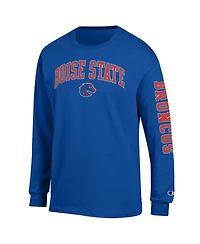 Champion Men's Royal Boise State Broncos Arch Over Logo 2-Hit Long sleeves T-Shirt