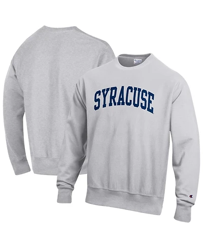 Champion Men's Gray Syracuse Orange Reverse Weave Fleece Sweatshirt
