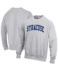 Champion Men's Gray Syracuse Orange Reverse Weave Fleece Sweatshirt