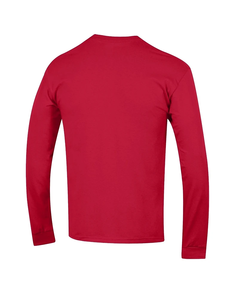Champion Men's Red Carolina Hurricanes Long sleeves Jersey T-Shirt