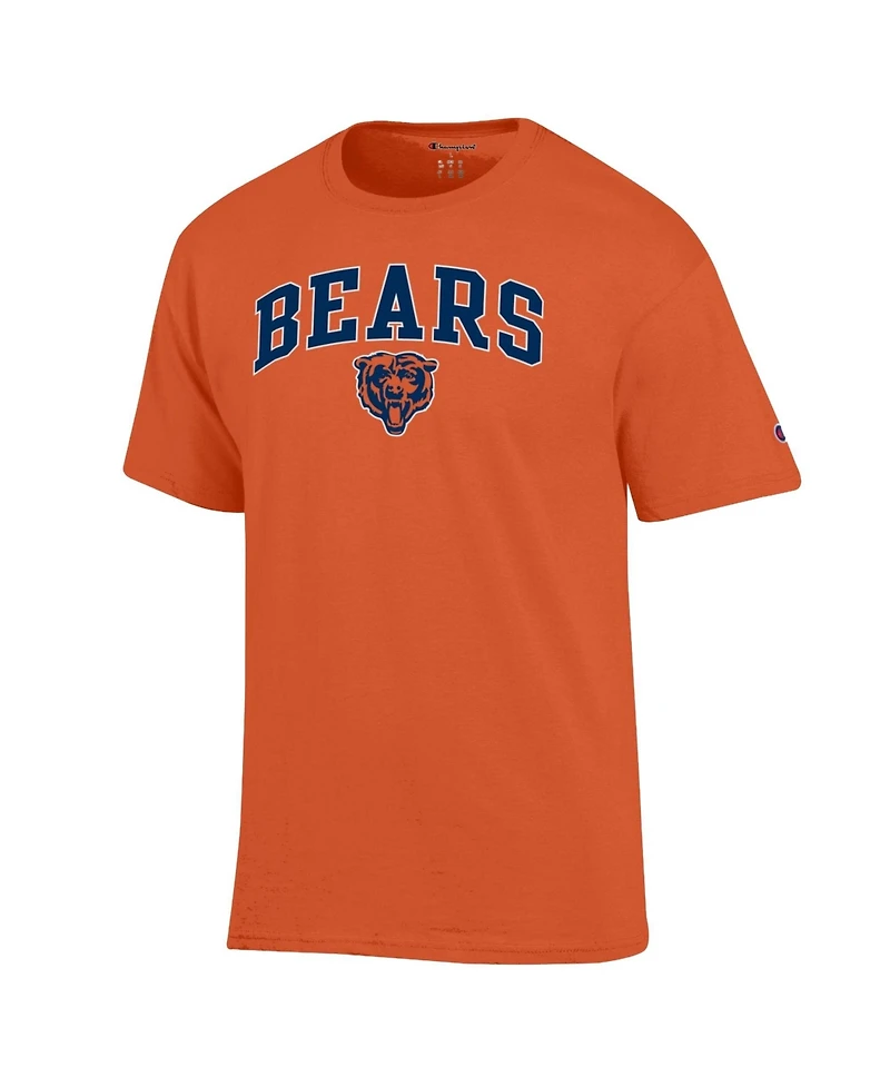 Champion Men's Orange Chicago Bears Arch Over Logo T-Shirt