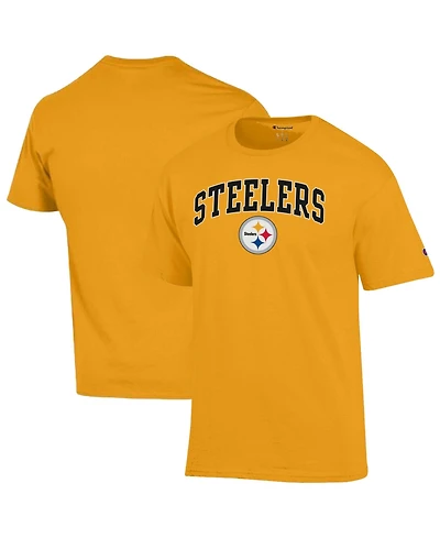 Champion Men's Gold Pittsburgh Steelers Arch Over Logo T-Shirt