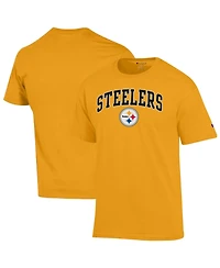 Champion Men's Gold Pittsburgh Steelers Arch Over Logo T-Shirt