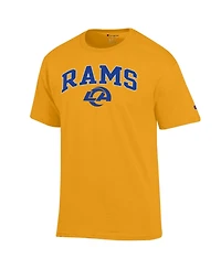 Champion Men's Gold Los Angeles Rams Classic Sol Arch Over Logo T-Shirt