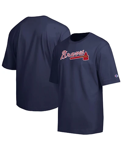 Champion Men's Navy Atlanta Braves All Star Chenille Wordmark T-Shirt