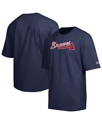 Champion Men's Navy Atlanta Braves All Star Chenille Wordmark T-Shirt