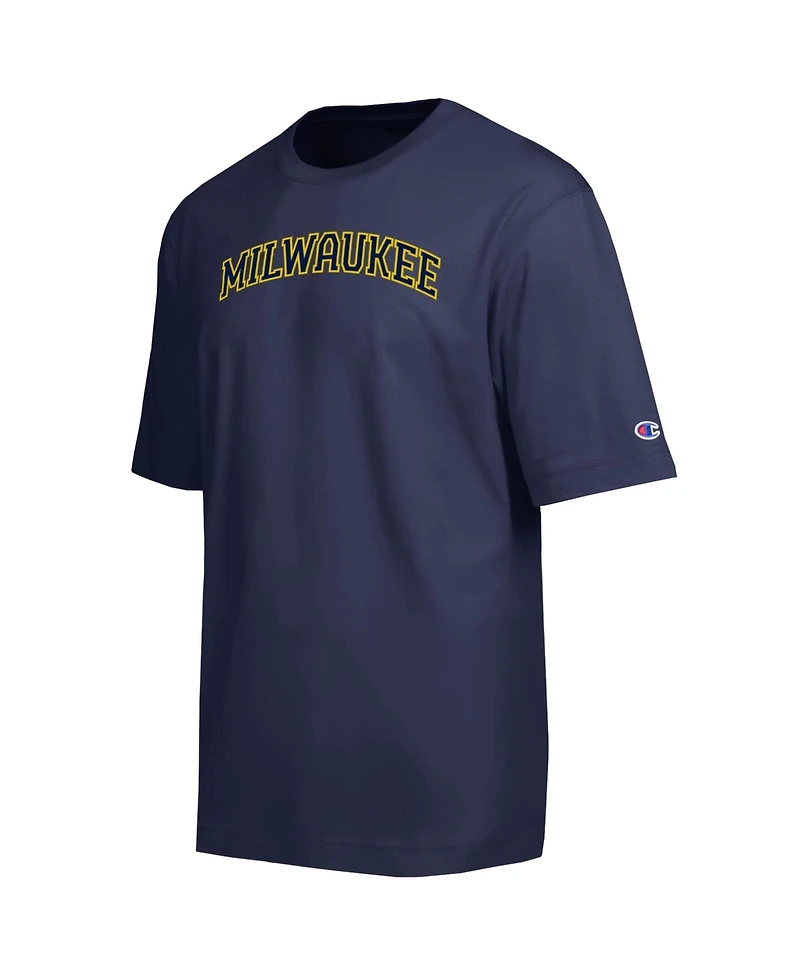 Champion Men's Navy Milwaukee Brewers All Star Chenille Wordmark T-Shirt