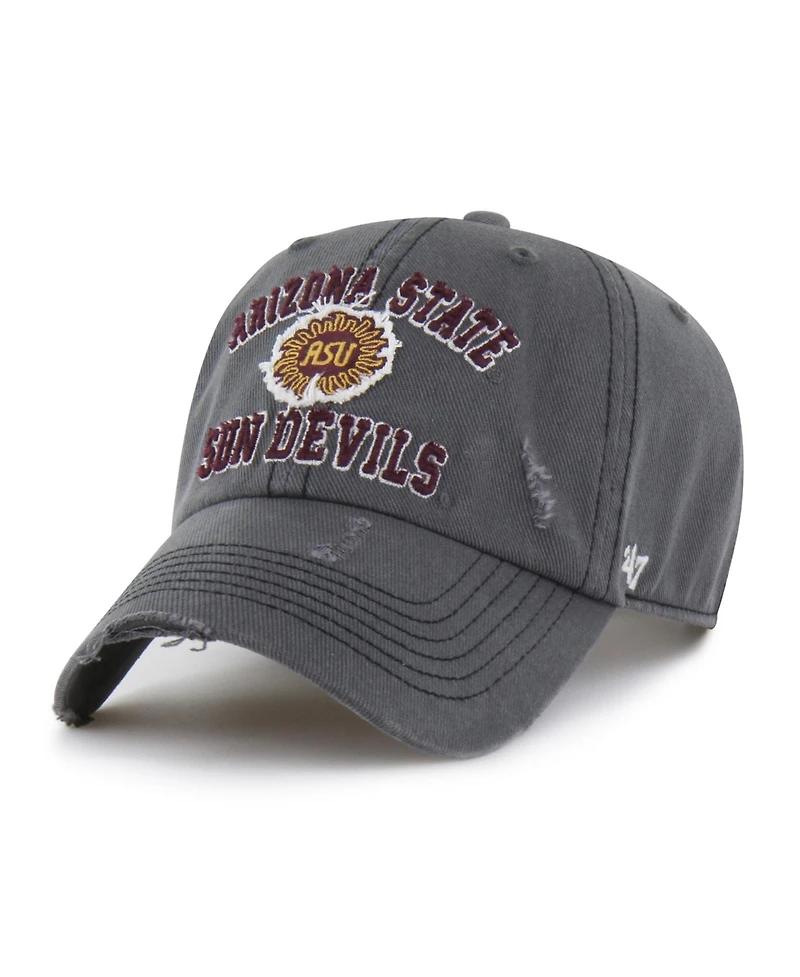 '47 Brand Men's and Women's Charcoal Arizona State Sun Devils Well-Worn Seymore Clean Up Adjustable Hat