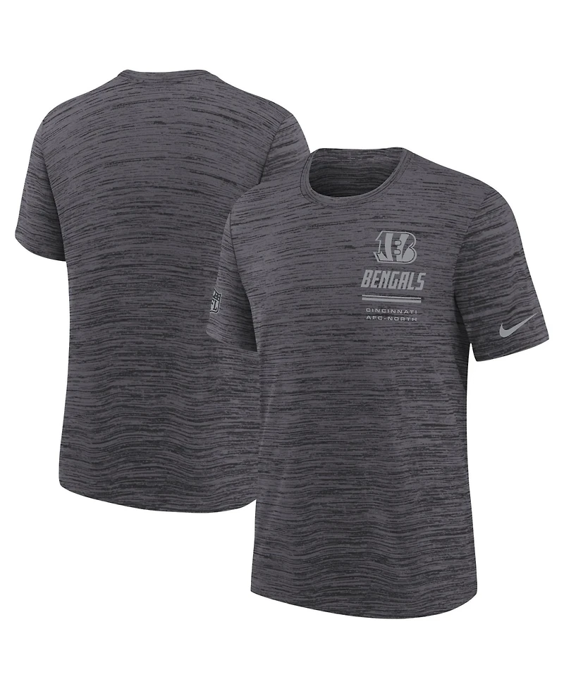 Nike Big Boys and Girls Black Cincinnati Bengals Sideline Velocity Dri-fit T-Shirt