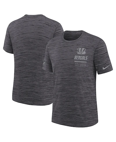 Nike Big Boys and Girls Black Cincinnati Bengals Sideline Velocity Dri-fit T-Shirt