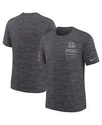 Nike Big Boys and Girls Black Cincinnati Bengals Sideline Velocity Dri-fit T-Shirt