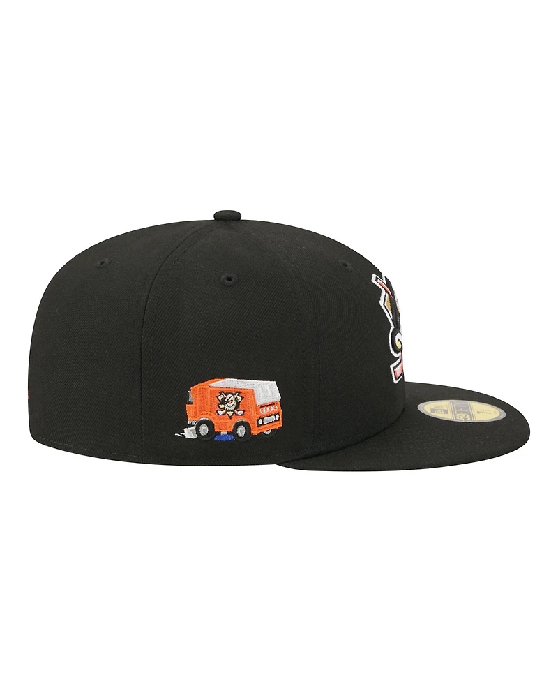 New Era Men's Black Anaheim Ducks Zamboni 59FIFTY Fitted Hat