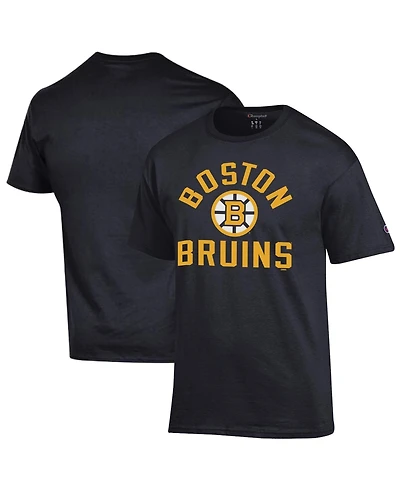 Champion Men's Black Boston Bruins Primary Logo Jersey T-Shirt