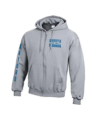 Champion Men's Heather Gray Florida Gators Varsity Power Blend Full-Zip Fleece Hoodie