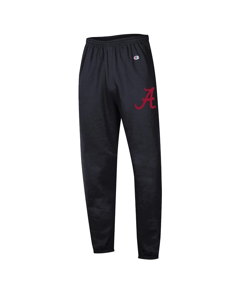 Champion Men's Black Alabama Crimson Tide Powerblend Banded Fleece Sweatpants