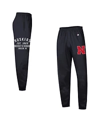Champion Men's Black Nebraska Huskers Powerblend Banded Fleece Sweatpants