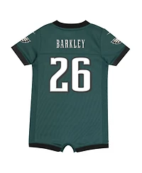 Nike Baby Boys and Girls Saquon Barkley Midnight Green Philadelphia Eagles Romper Jersey