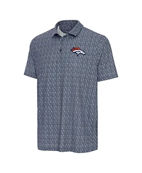 Antigua Men's Navy Denver Broncos Botanic Polo Shirt