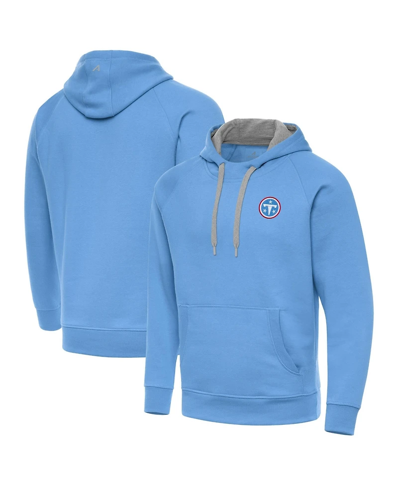 Antigua Men's Light Blue Tennessee Titans Victory Hoodie