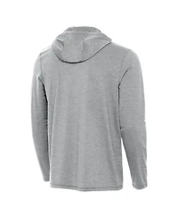 Antigua Men's Heather Gray Motor City Golf Club Tidy Quarter-Zip Hoodie