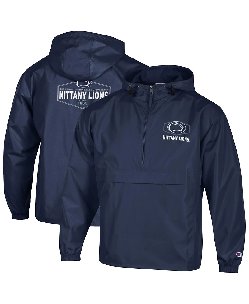 Champion Men's Navy Penn State Nittany Lions Delay Packable Half-Zip Jacket