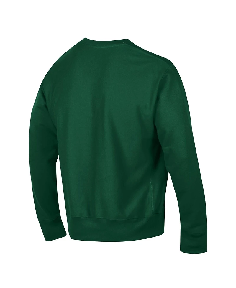 Champion Men's Green Miami Hurricanes Relentless Reverse Weave Sweatshirt