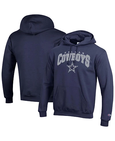 Champion Men's Navy Dallas Cowboys Power Blend Arch over Logo Hoodie