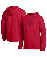 Champion Men's Red Utah Utes Tonal All-Star Long sleeves Hooded T-Shirt